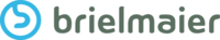 Logo mit dem Schriftzug „brielmaier“ in grüner Schrift, links daneben ein blauer Kreis mit einem stilisierten Buchstaben „b“ darin.