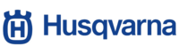 Das Bild zeigt das blaue Husqvarna-Logo, bestehend aus einem stilisierten „H“ in einem Schild und dem Schriftzug „Husqvarna“ daneben.